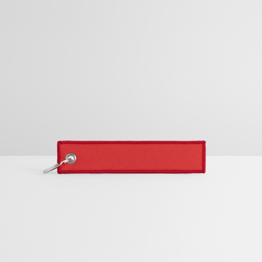 Customizable Jet Tag Keychain ADD YOUR OWN PHOTO, IMAGES, DESIGNS, QUOTES AND MORE - red