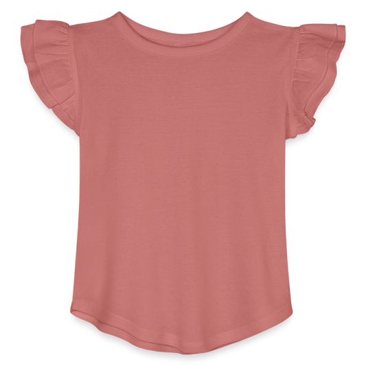 Customizable Toddler Girls Flutter T-shirt ADD YOUR OWN PHOTO, IMAGES, DESIGNS, QUOTES AND MORE - mauve