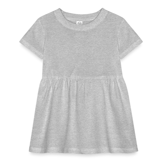 Customizable Infant Baby Rib Dress ADD YOUR OWN PHOTO, IMAGES, DESIGNS, QUOTES AND MORE - heather grey