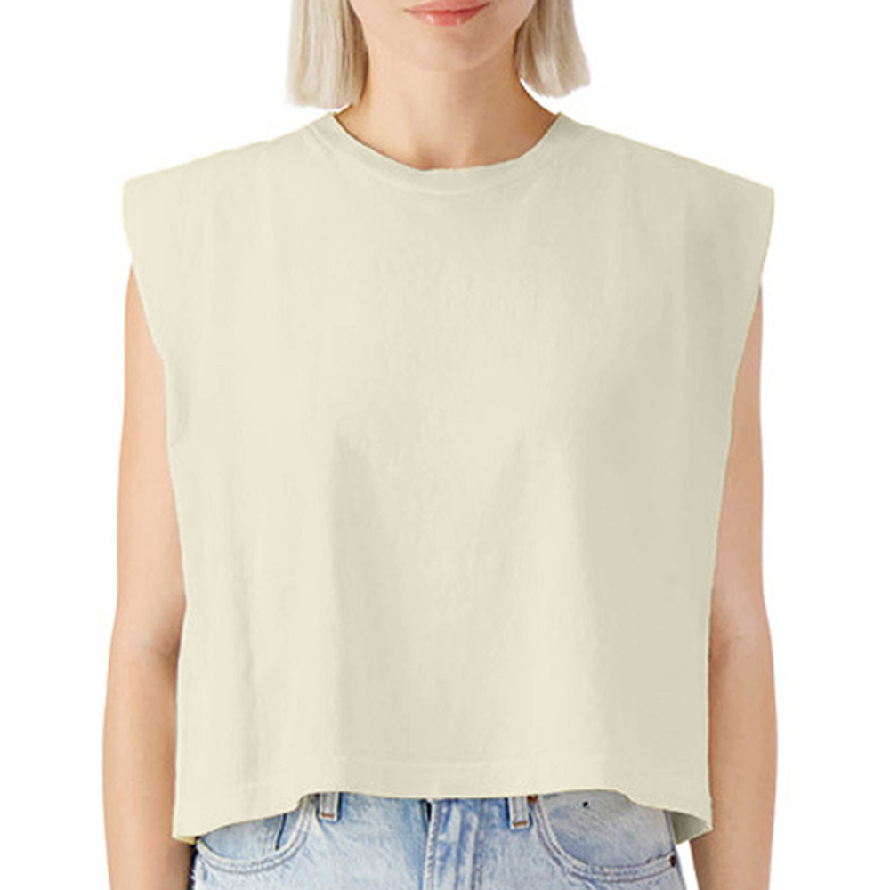 Customizable American Apparel Women's Garment Dyed Muscle Tank ADD YOUR OWN PHOTO, IMAGES, DESIGNS, QUOTES AND MORE - faded cream