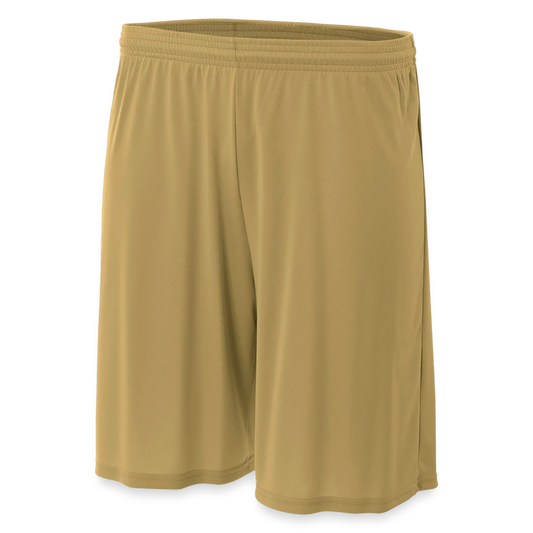 Customizable Adult 7" Inseam Cooling Performance Shorts ADD YOUR OWN PHOTO, IMAGES, DESIGNS, QUOTES AND MORE - light gold