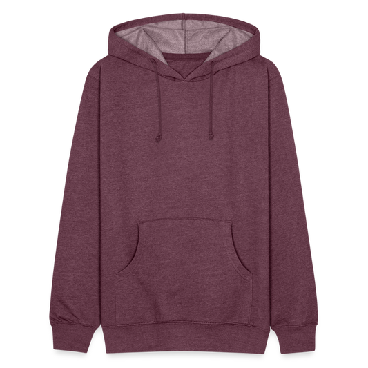Customizable Unisex Organic Hoodie ADD YOUR OWN PHOTO, IMAGES, DESIGNS, QUOTES AND MORE - heather burgundy