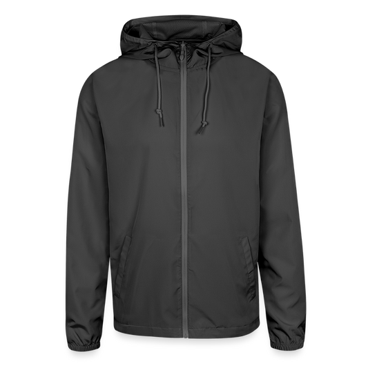 Customizable Unisex Lightweight Windbreaker Jacket ADD YOUR OWN PHOTO, IMAGES, DESIGNS, QUOTES AND MORE - graphite