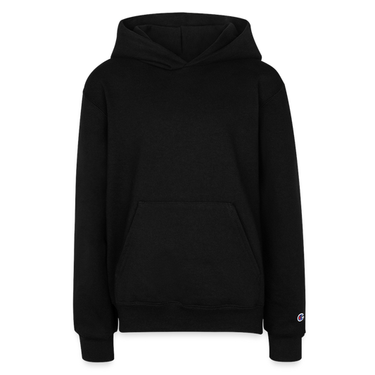 Customizable Champion Youth Hoodie ADD YOUR OWN PHOTO, IMAGES, DESIGNS, QUOTES AND MORE - black