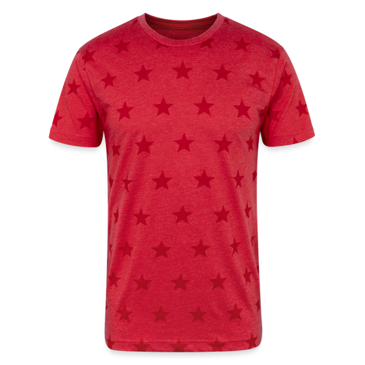 Customizable Unisex Adult Star Printed T-Shirt ADD YOUR OWN PHOTO, IMAGES, DESIGNS, QUOTES AND MORE - red star