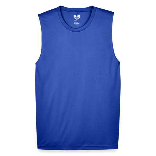 Customizable Men's Zone Performance Muscle T-Shirt ADD YOUR OWN PHOTO, IMAGES, DESIGNS, QUOTES AND MORE - royal blue