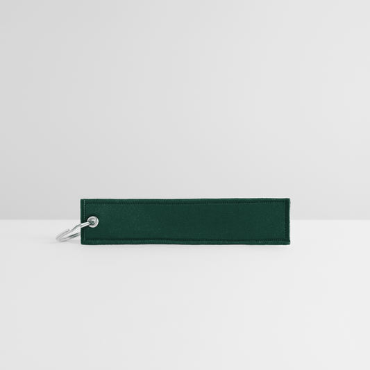 Customizable Jet Tag Keychain ADD YOUR OWN PHOTO, IMAGES, DESIGNS, QUOTES AND MORE - hunter green