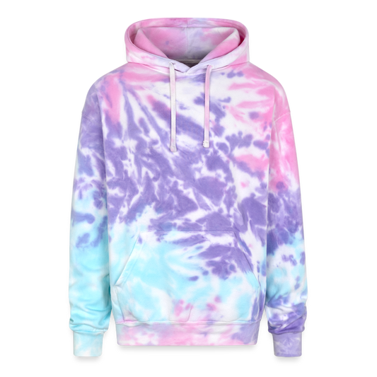 Customizable Adult Tie Dye Hoodie ADD YOUR OWN PHOTO, IMAGES, DESIGNS, QUOTES AND MORE - cotton candy