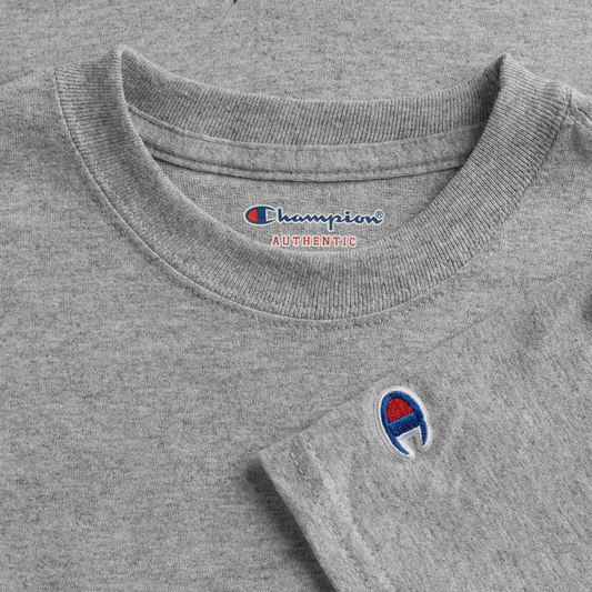 Customizable Champion Kid's T-Shirt ADD YOUR OWN PHOTO, IMAGES, DESIGNS, QUOTES AND MORE - heather gray