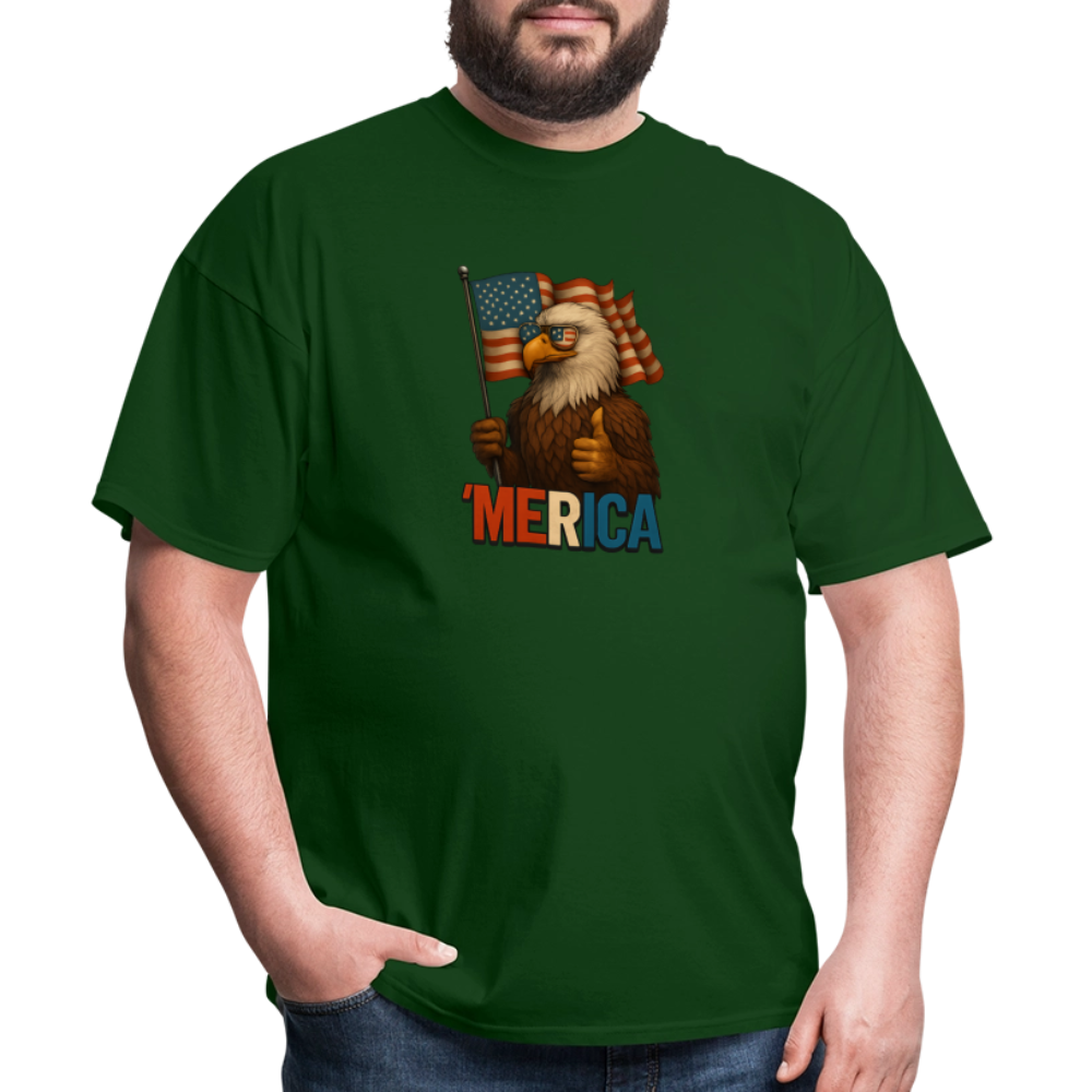 Thumbs Up Merica Eagle 4th of July Funny and Patriotic Unisex Classic T-Shirt - forest green