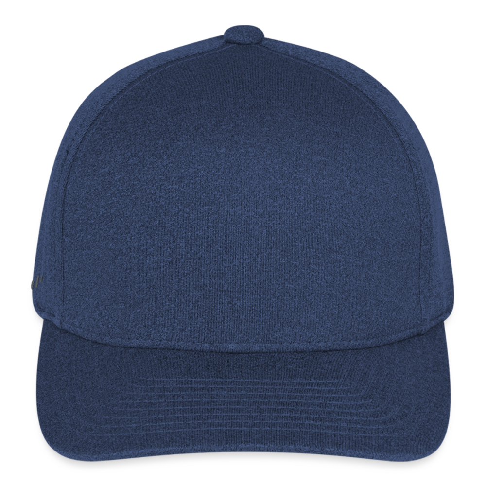 Customizable Flexfit Melange Baseball Cap ADD YOUR OWN PHOTO, IMAGES, DESIGNS, QUOTES AND MORE - heather navy