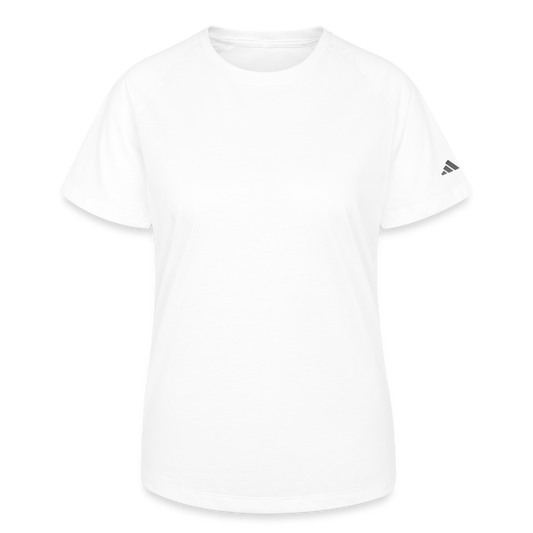 Customizable Adidas Women's Blended T-shirt ADD YOUR OWN PHOTO, IMAGES, DESIGNS, QUOTES AND MORE - white