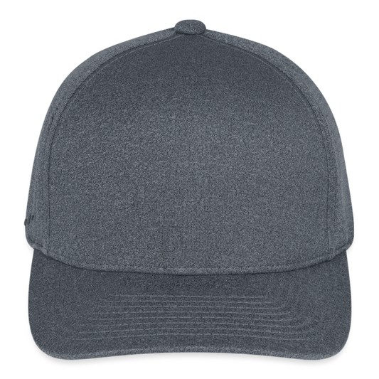 Customizable Flexfit Melange Baseball Cap ADD YOUR OWN PHOTO, IMAGES, DESIGNS, QUOTES AND MORE - dark heather gray