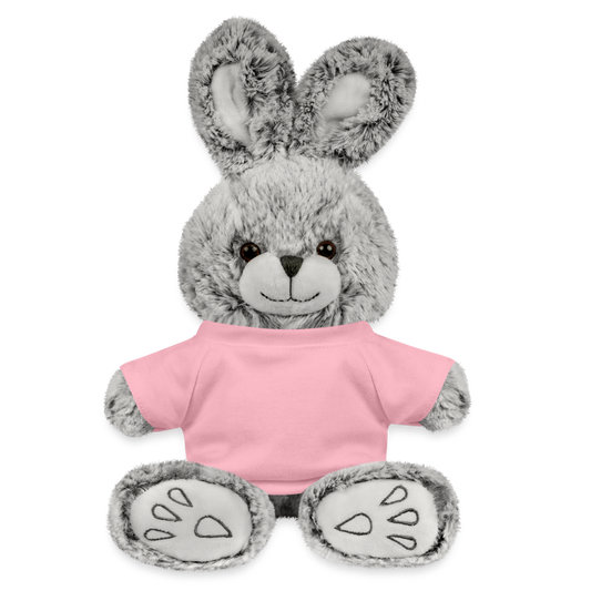 Customizable Rabbit Plushie ADD YOUR OWN PHOTO, IMAGES, DESIGNS, QUOTES AND MORE - petal pink