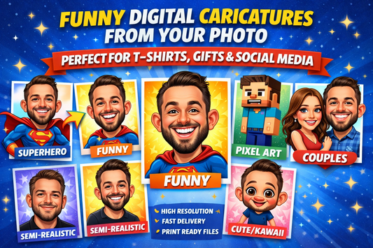 We will create a funny digital caricature from your photo