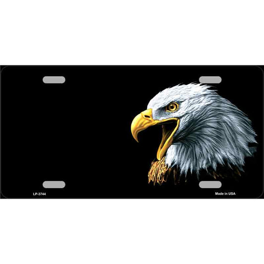 Bald Eagle Offset Novelty Metal License Plate Tag Customize with your own words, texts, name