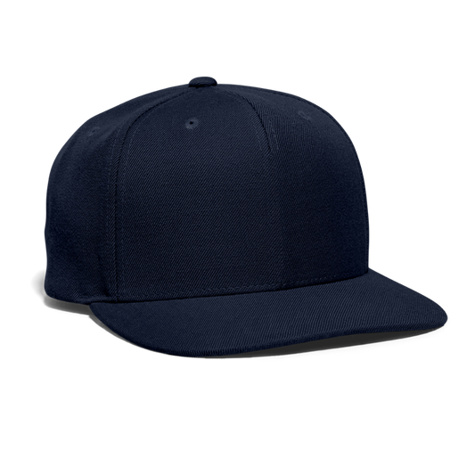 Customizable Snapback Baseball Cap add your own photos, images, designs, quotes, texts and more - navy