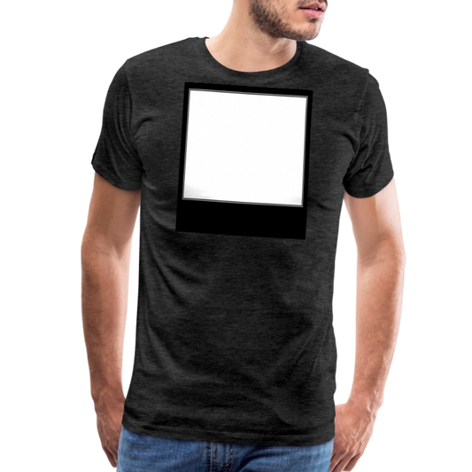 Customizable personalized Motivational/Demotivational Meme Caption Template Men's Premium T-Shirt add your own photos, images, designs, quotes, texts, memes, and more - charcoal grey