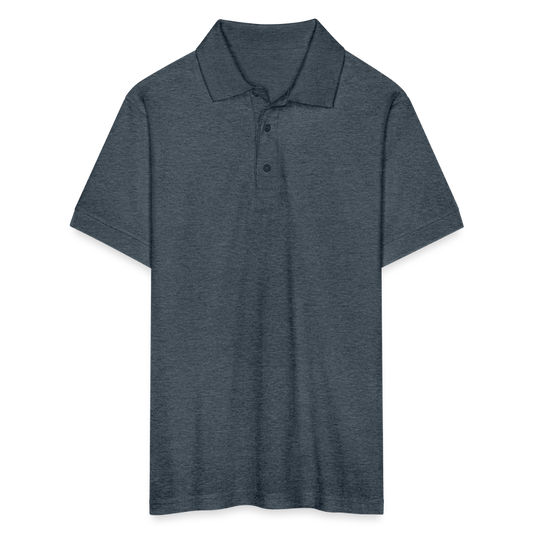 Customizable Gildan Men’s 50/50 Jersey Polo add your own photos, images, designs, quotes, texts and more - deep heather