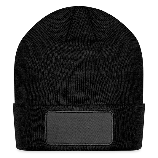 Customizable Patch Beanie add your own photos, images, designs, quotes, texts and more - black