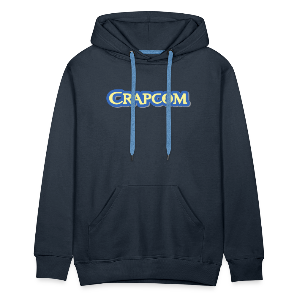Crapcom funny parody Videogame Gift for Gamers & PC players Men’s Premium Hoodie - navy