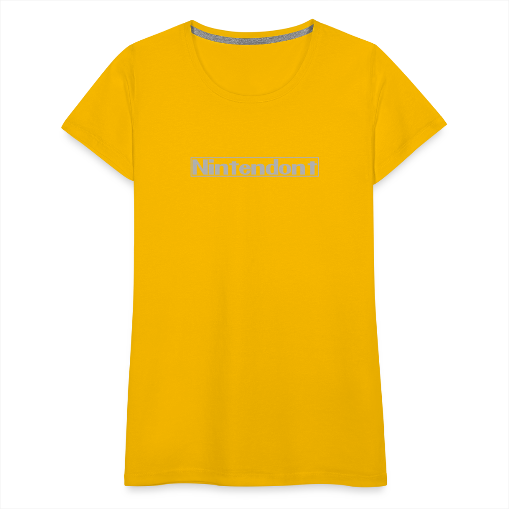 Nintendont funny parody Videogame Gift for Gamers Women’s Premium T-Shirt - sun yellow