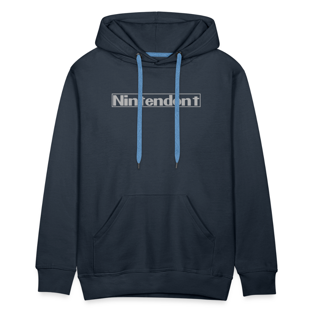 Nintendont funny parody Videogame Gift for Gamers Men’s Premium Hoodie - navy