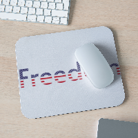 Freedom Patriotic Word Art Mouse pad Horizontal