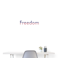Freedom Patriotic Word Art Poster 36x24