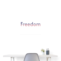 Freedom Patriotic Word Art Poster 24x24