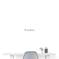 Freedom Patriotic Word Art Poster 12x8