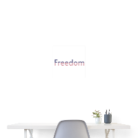 Freedom Patriotic Word Art Poster 16x16
