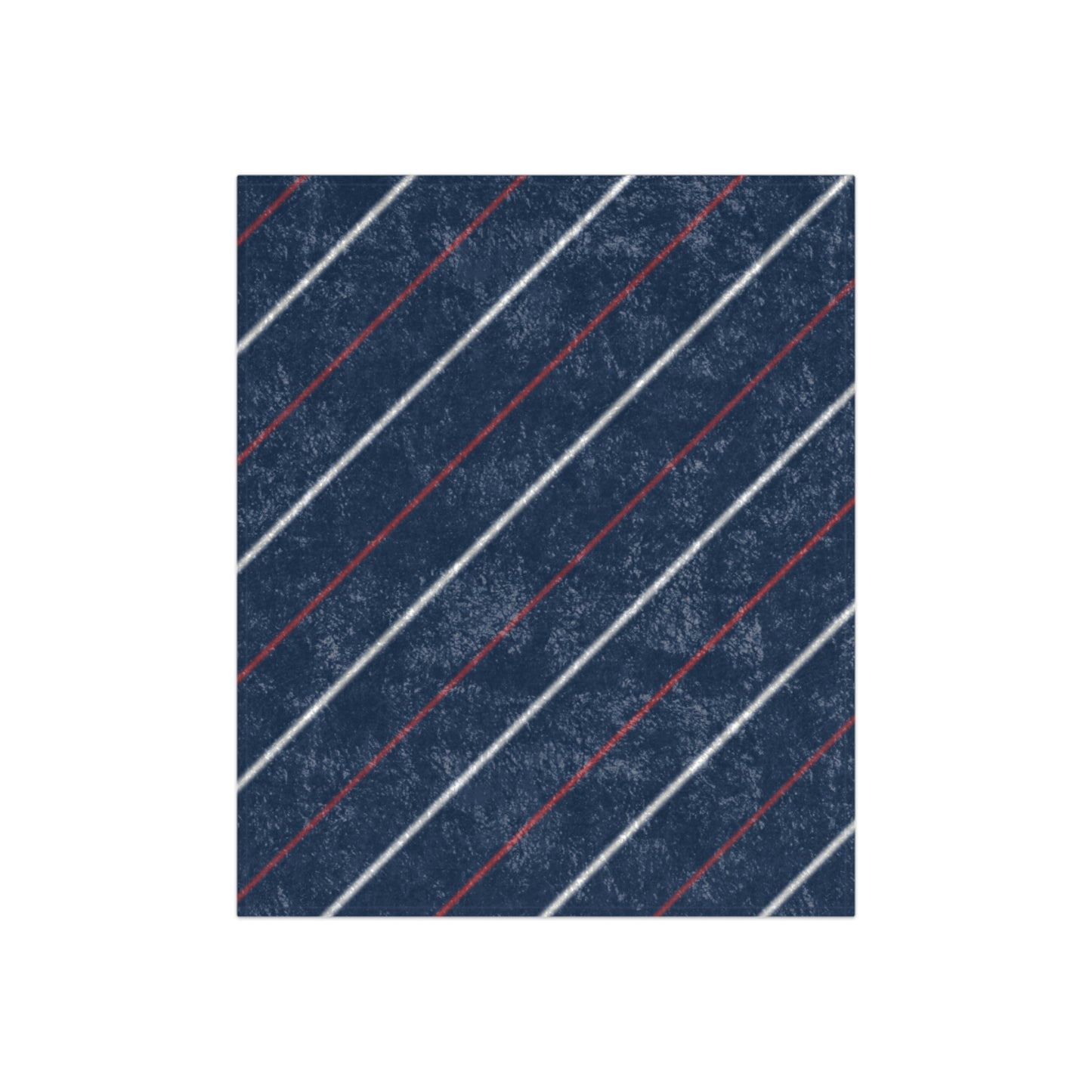 Blue & Lines Design Crushed Velvet Blanket