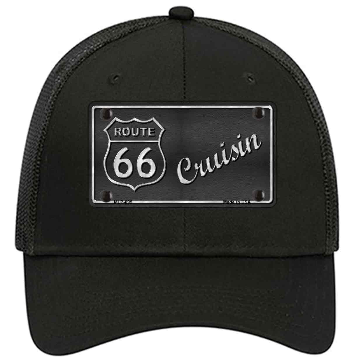 Route 66 Cruisin Novelty Black Mesh License Plate Hat