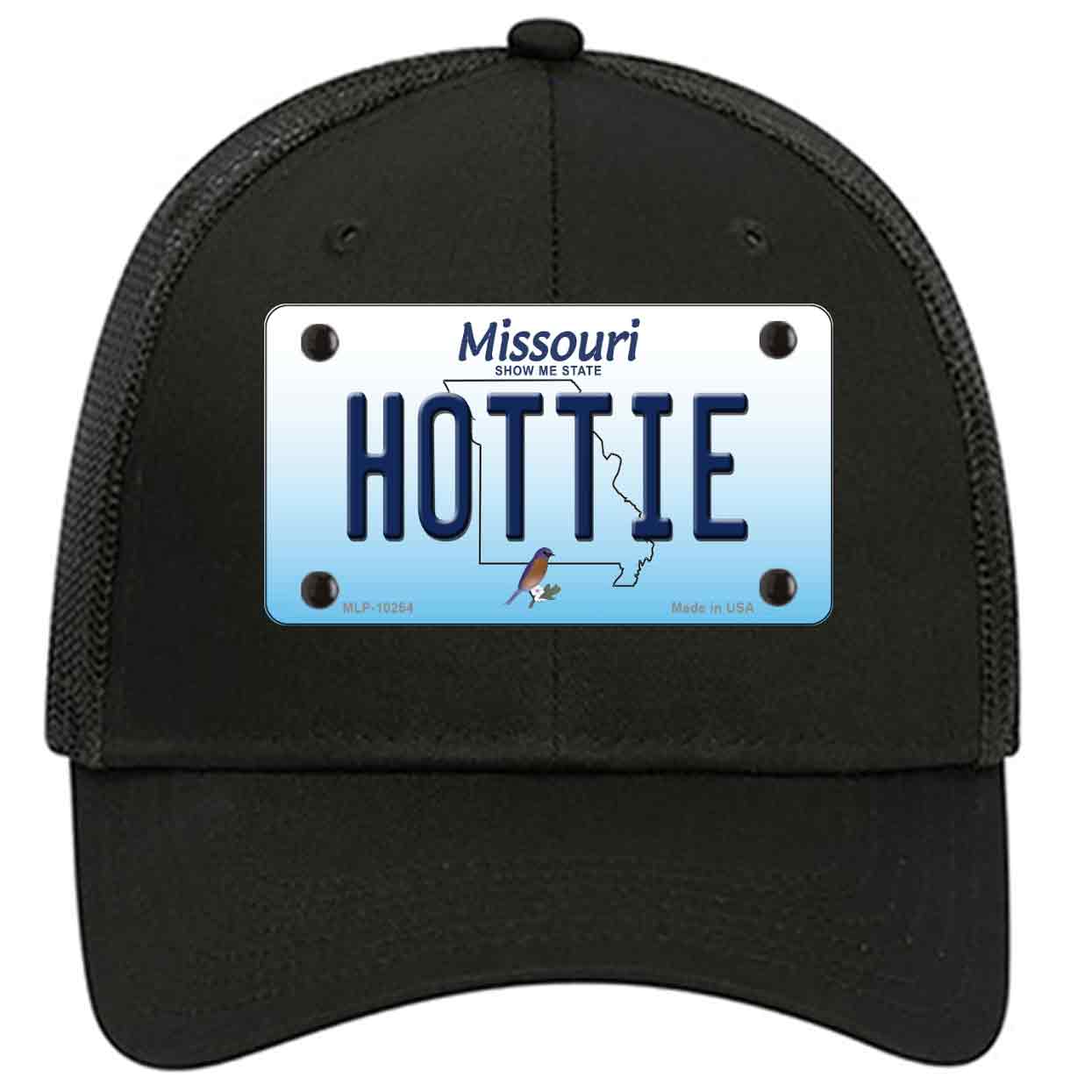 Hottie Missouri Novelty Black Mesh License Plate Hat