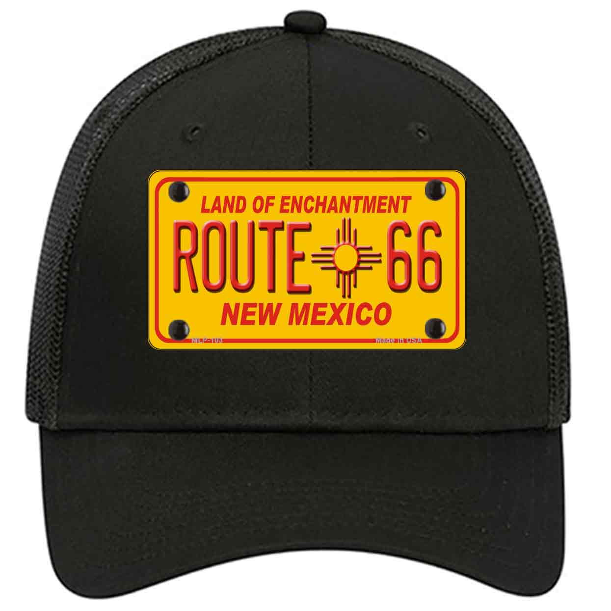 Route 66 New Mexico Novelty Black Mesh License Plate Hat