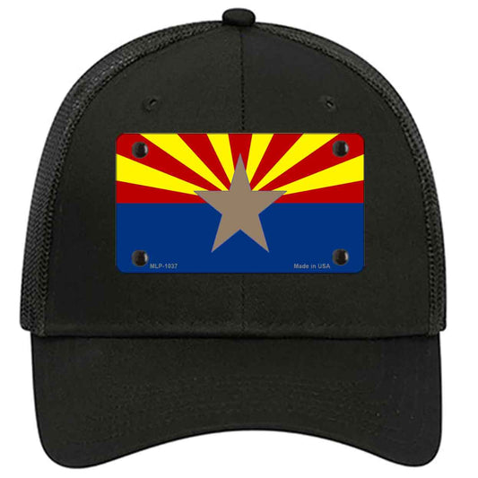 Arizona Big Star State Flag Novelty Black Mesh License Plate Hat