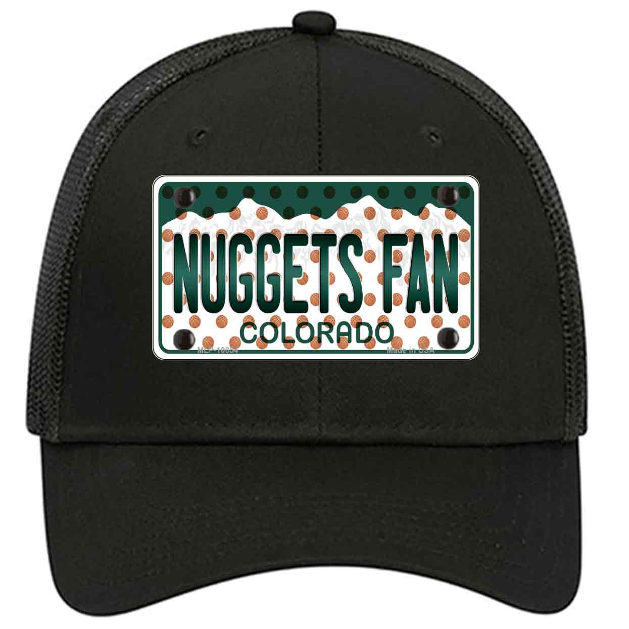 Nuggets Fan Colorado Novelty Black Mesh License Plate Hat