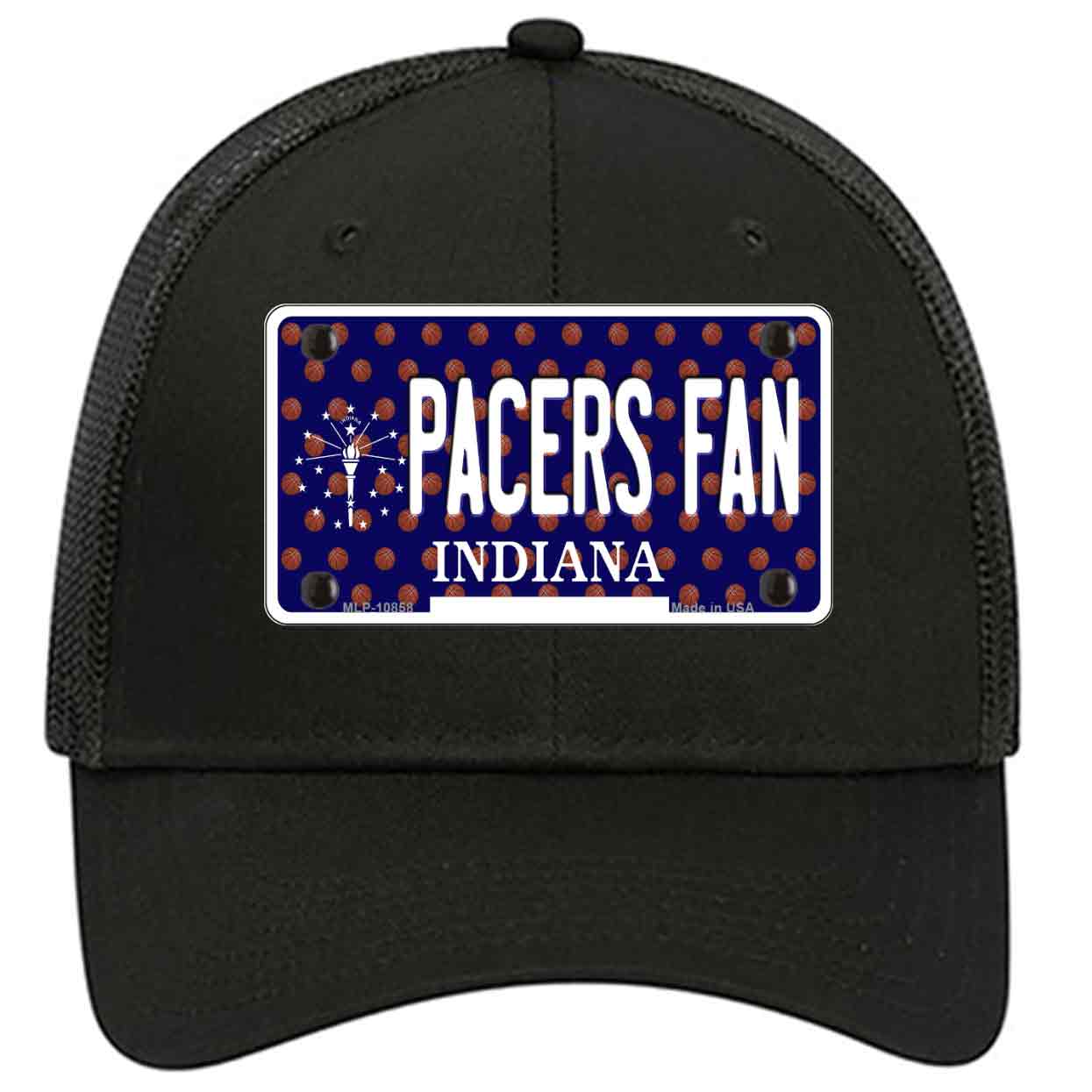 Pacers Fan Indiana Novelty Black Mesh License Plate Hat