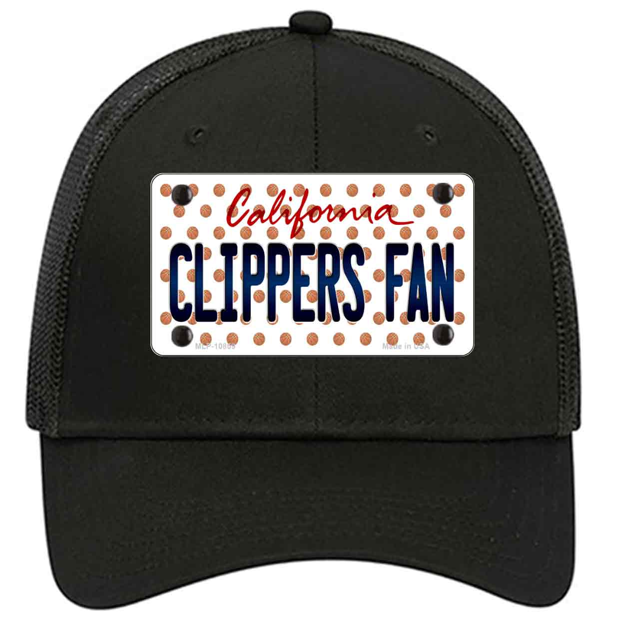Clippers Fan California Novelty Black Mesh License Plate Hat