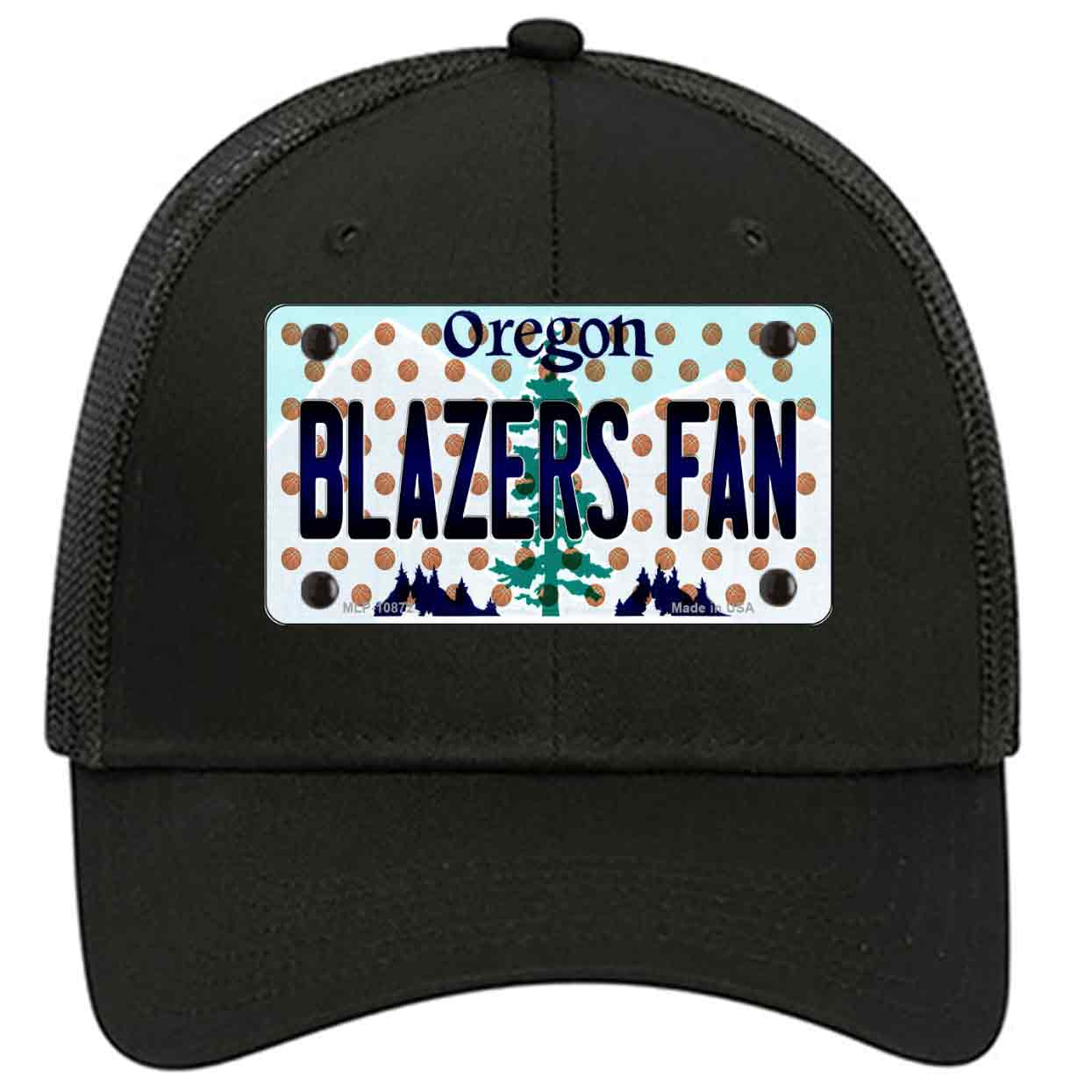 Blazers Fan Oregon Novelty Black Mesh License Plate Hat