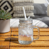 Freedom Patriotic Word Art Mason Jar