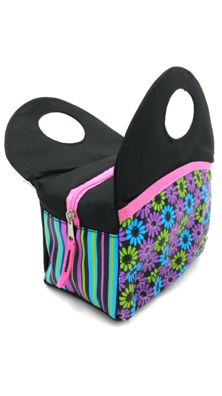 Insulated Lunch Bag Cooler with Front Velcro Pocket and Purse Design. Pretty and Nice!