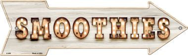 Smoothies Bulb Letters Novelty Arrow Sign