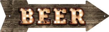 Beer Bulb Letters Novelty Arrow Sign