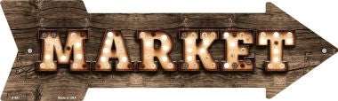 Market Bulb Letters Novelty Arrow Sign