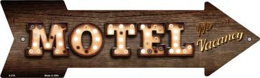 Motel Bulb Letters Novelty Arrow Sign