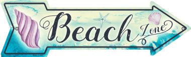 Beach Zone Novelty Arrow Sign