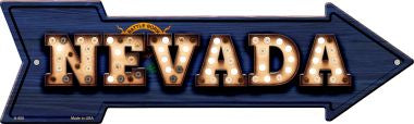 Nevada Bulb Lettering With State Flag Novelty Arrows A-608