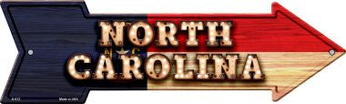 North Carolina Bulb Lettering With State Flag Novelty Arrows A-613